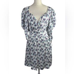 For Love & Lemons Taggart Floral Mini Dress Size Large NWT Cut Out Sweetheart